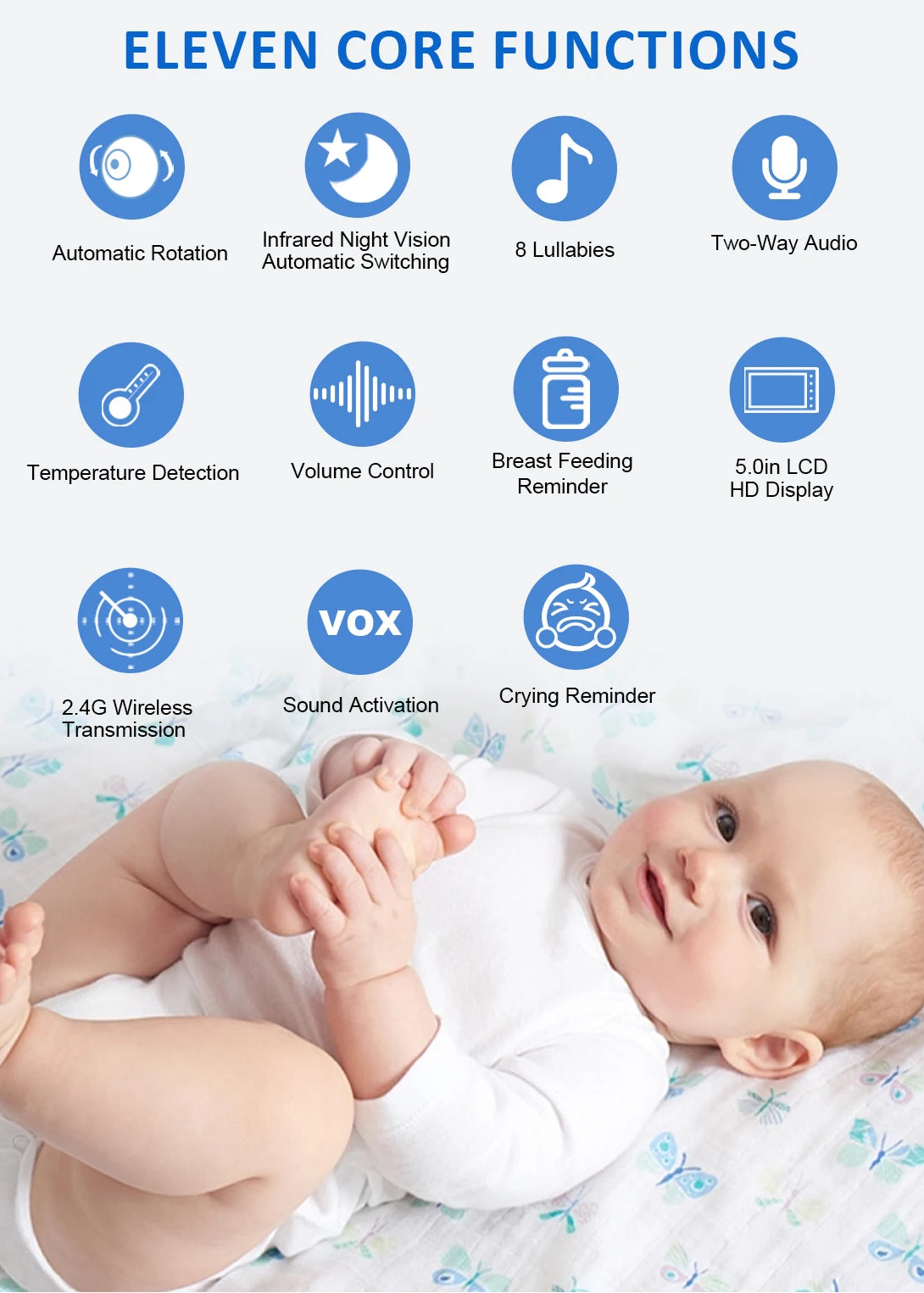 Ocealino Premium Video Baby Monitor